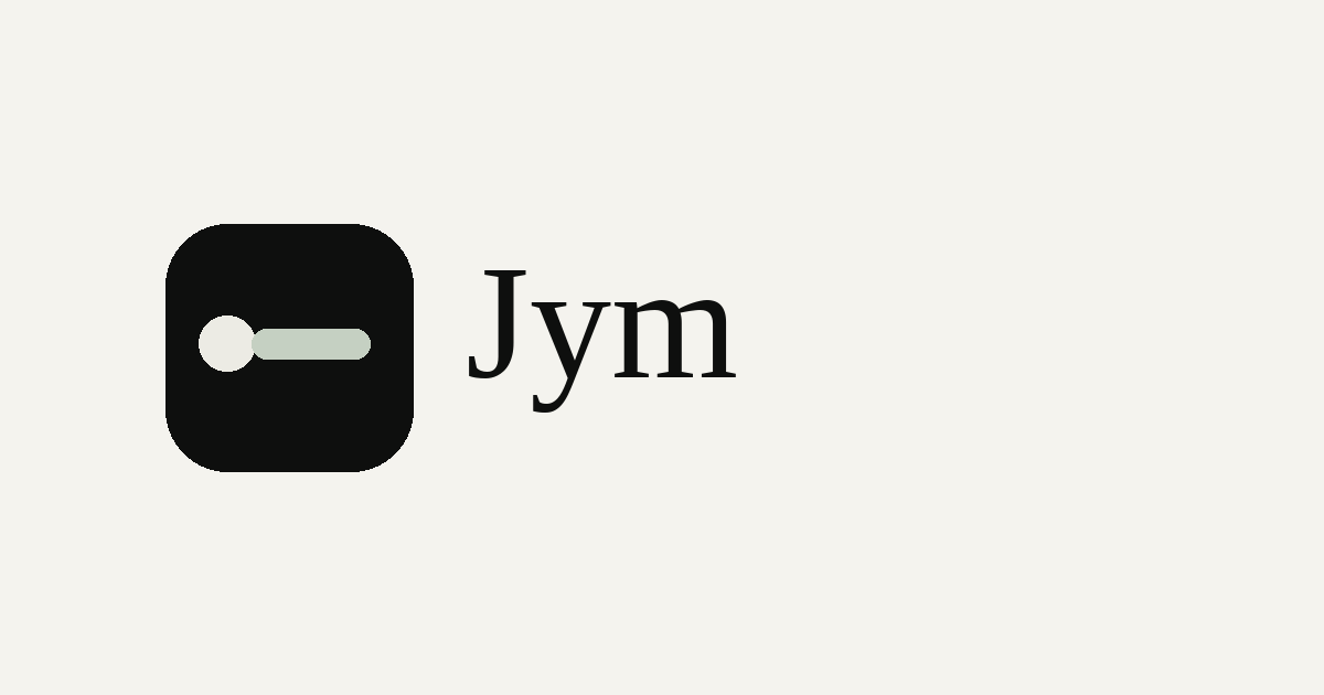 Jym logo, light